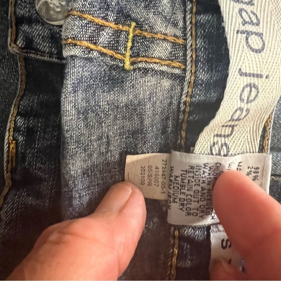 GAP Vintage Blue Mid Rise Ankle length Jeans size 10 - Picture 11 of 12